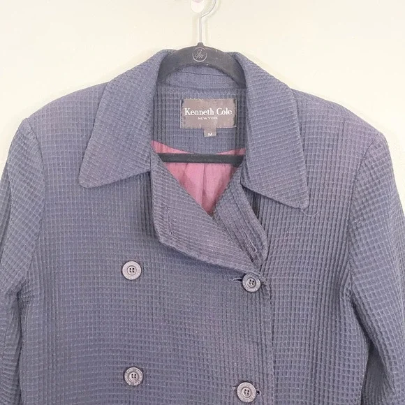 Kenneth Cole Men's Gray Double Breasted Long Sleeve Pea Coat Jacket Medium - Picture 3 of 15